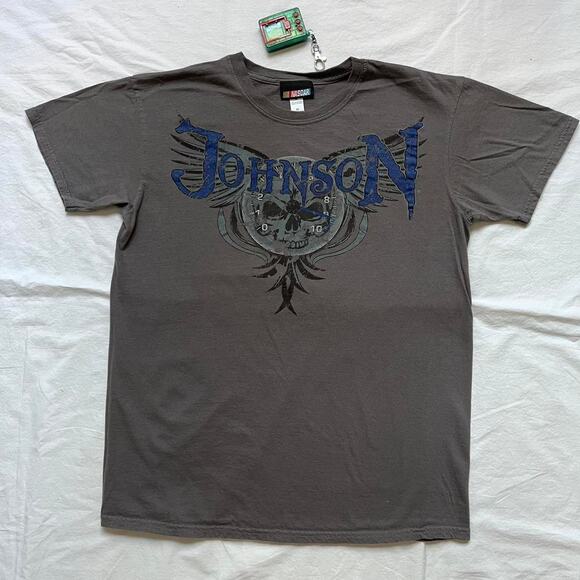 Vintage Y2K NASCAR Jimmie Johnson T-Shirt - Gray - M - Picture 6 of 6